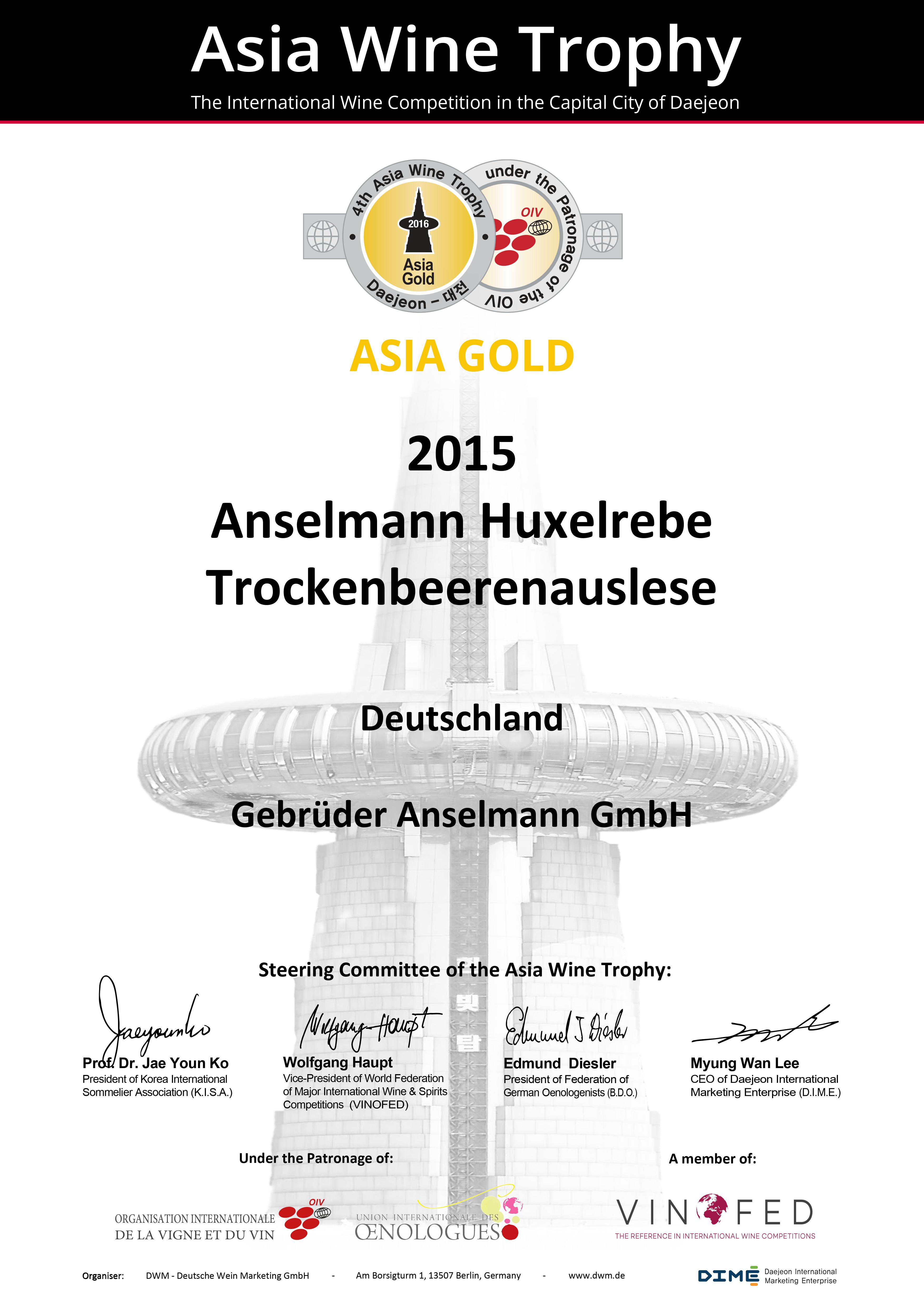 Huxelrebe Trockenbeerenauslese 