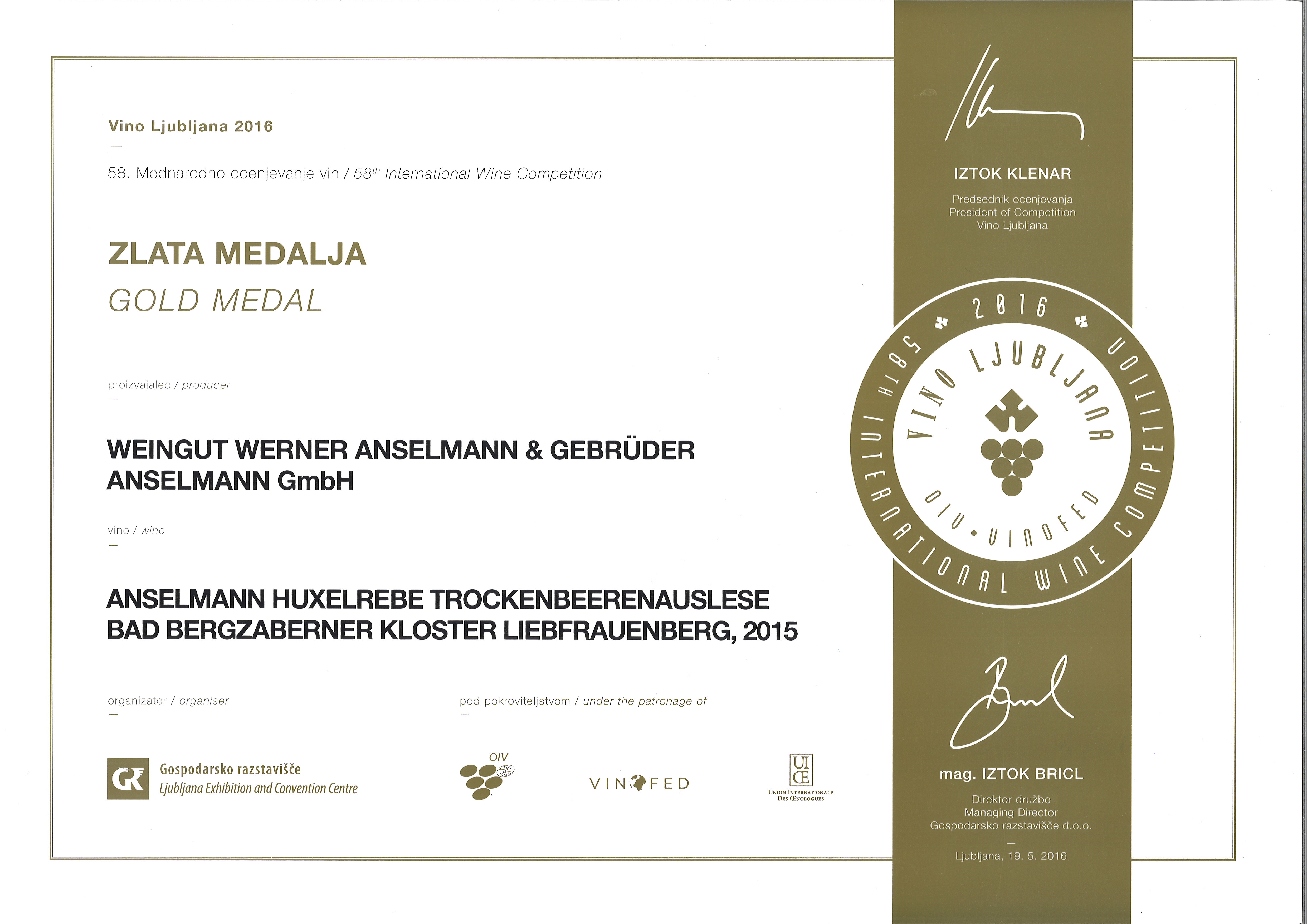 Huxelrebe Trockenbeerenauslese 