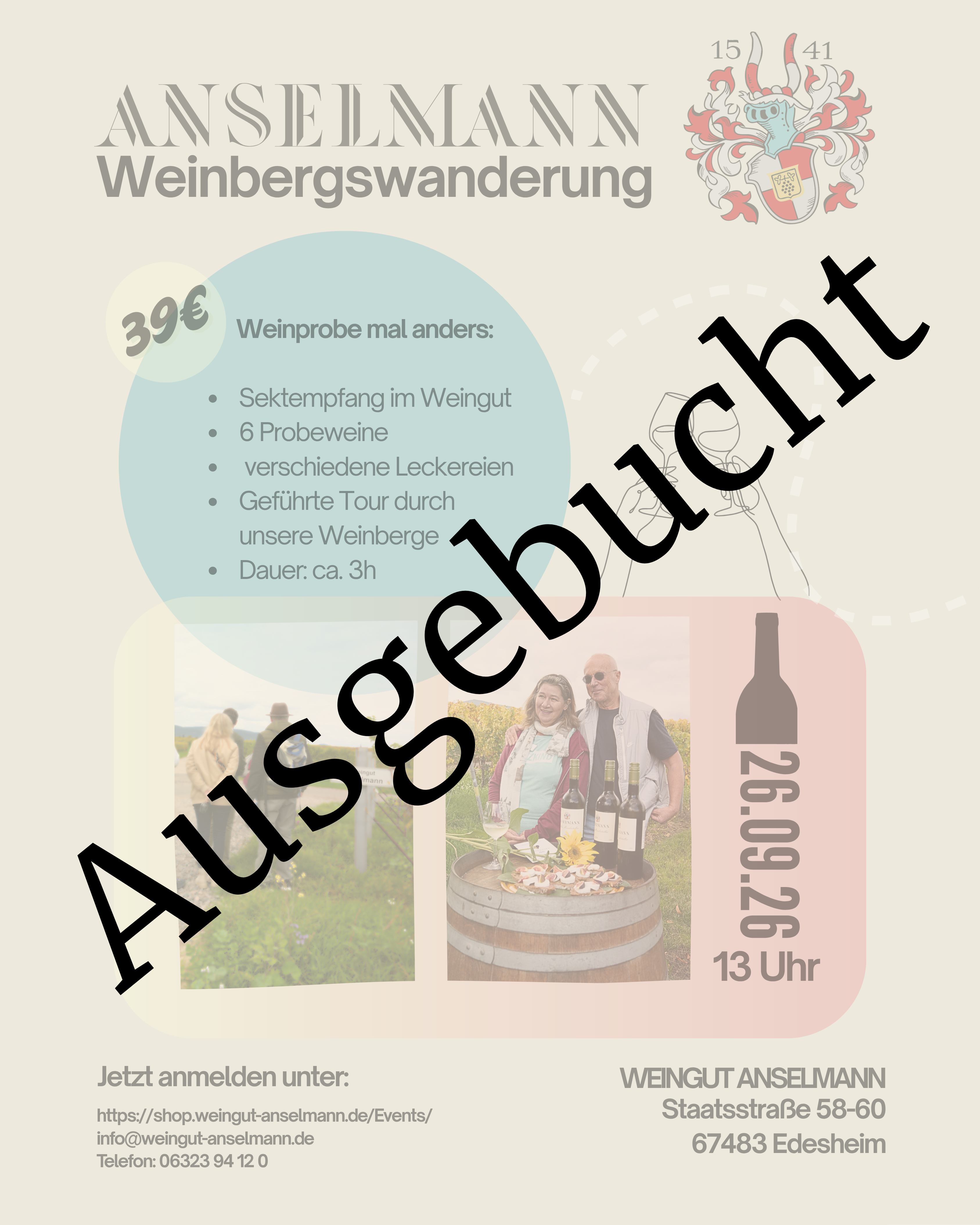 Weinbergswanderung am 26. September 2026  